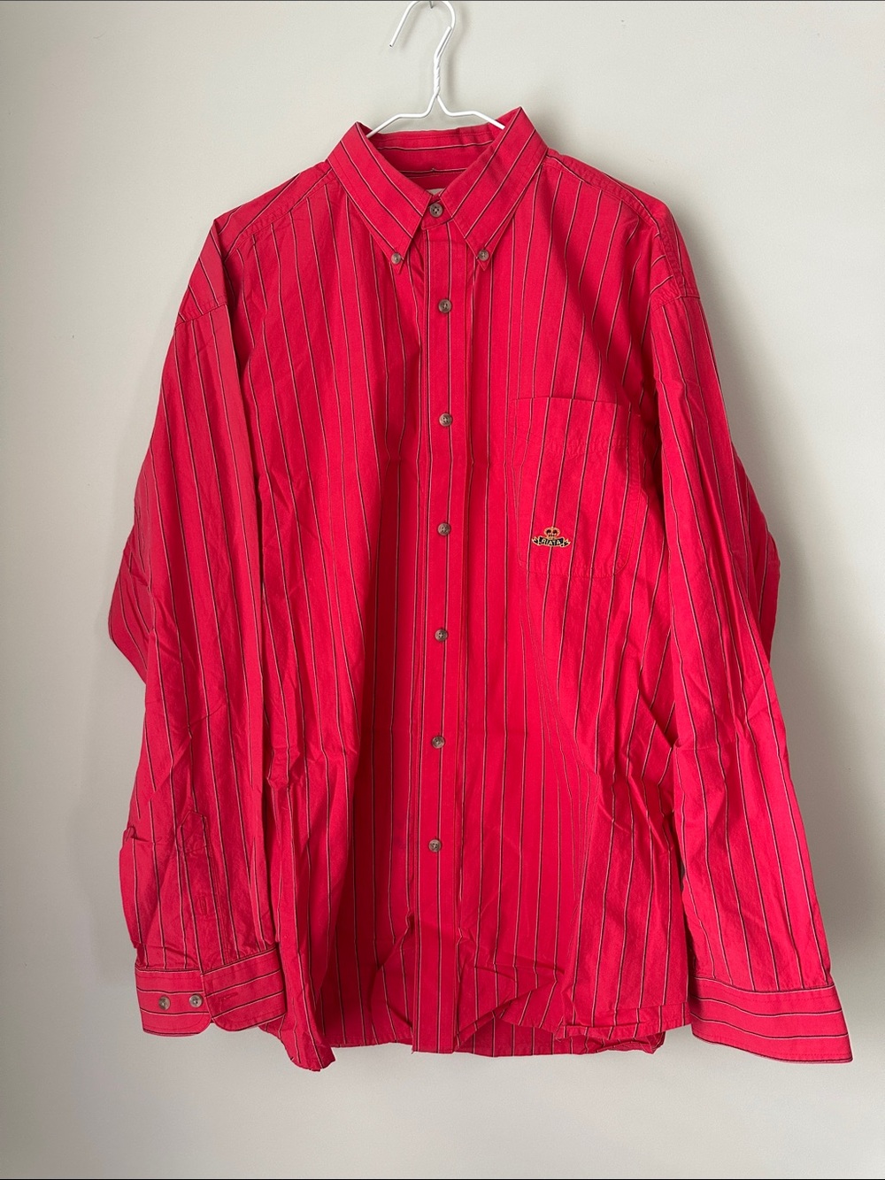 Wrangler Riata Red Pinstripe Button-Down Shirt